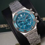 Audemars Piguet Quartz Movement Lady Watch Blue/Purple Dial Japan 37mm